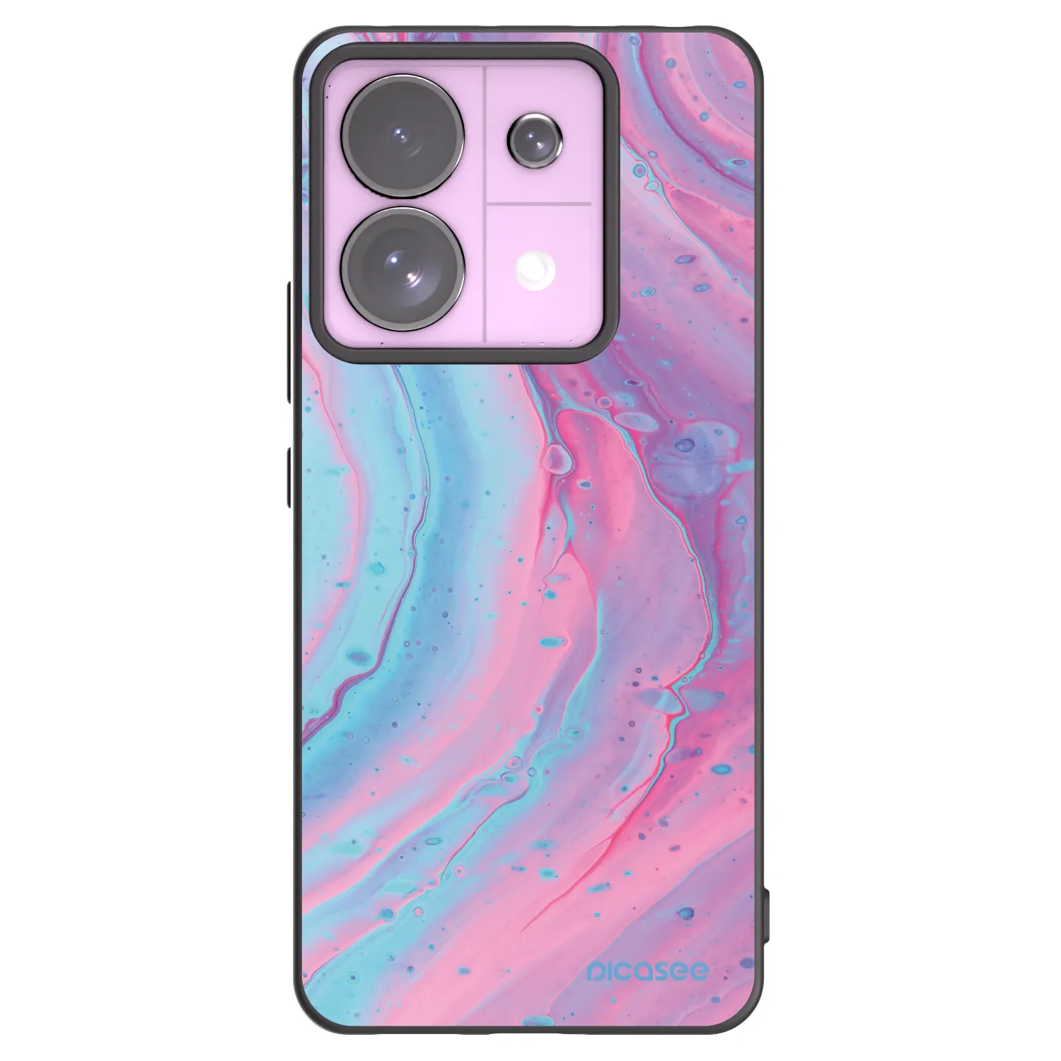 Picasee crna silikonska maskica za Xiaomi Redmi Note 13 Pro 5G - Pink liquid