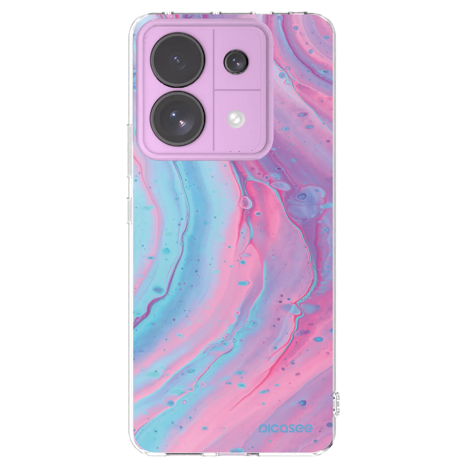 Picasee silikonska prozirna maskica za Xiaomi Redmi Note 13 Pro 5G - Pink liquid