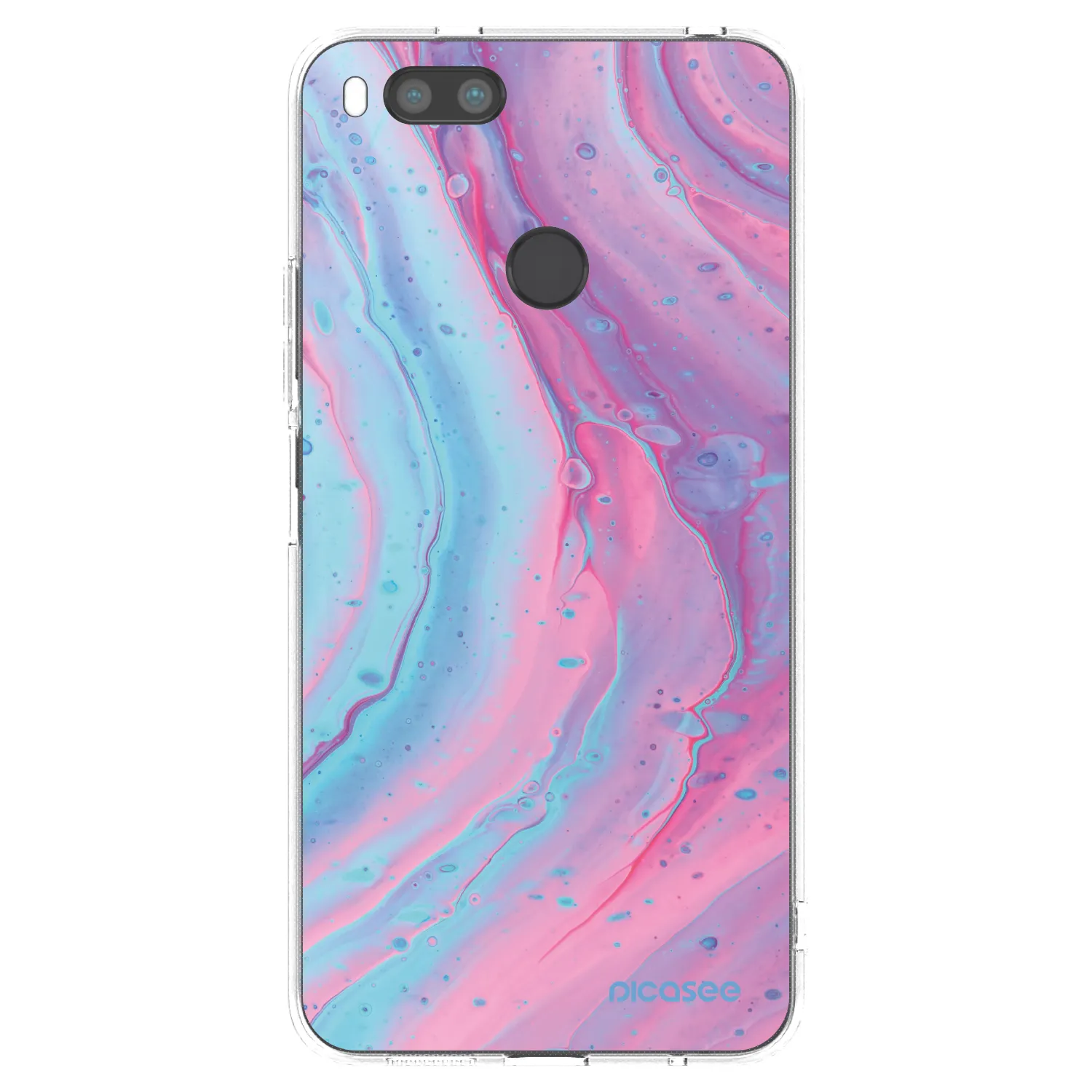 Picasee silikonska prozirna maskica za Xiaomi Mi A1 Global - Pink liquid