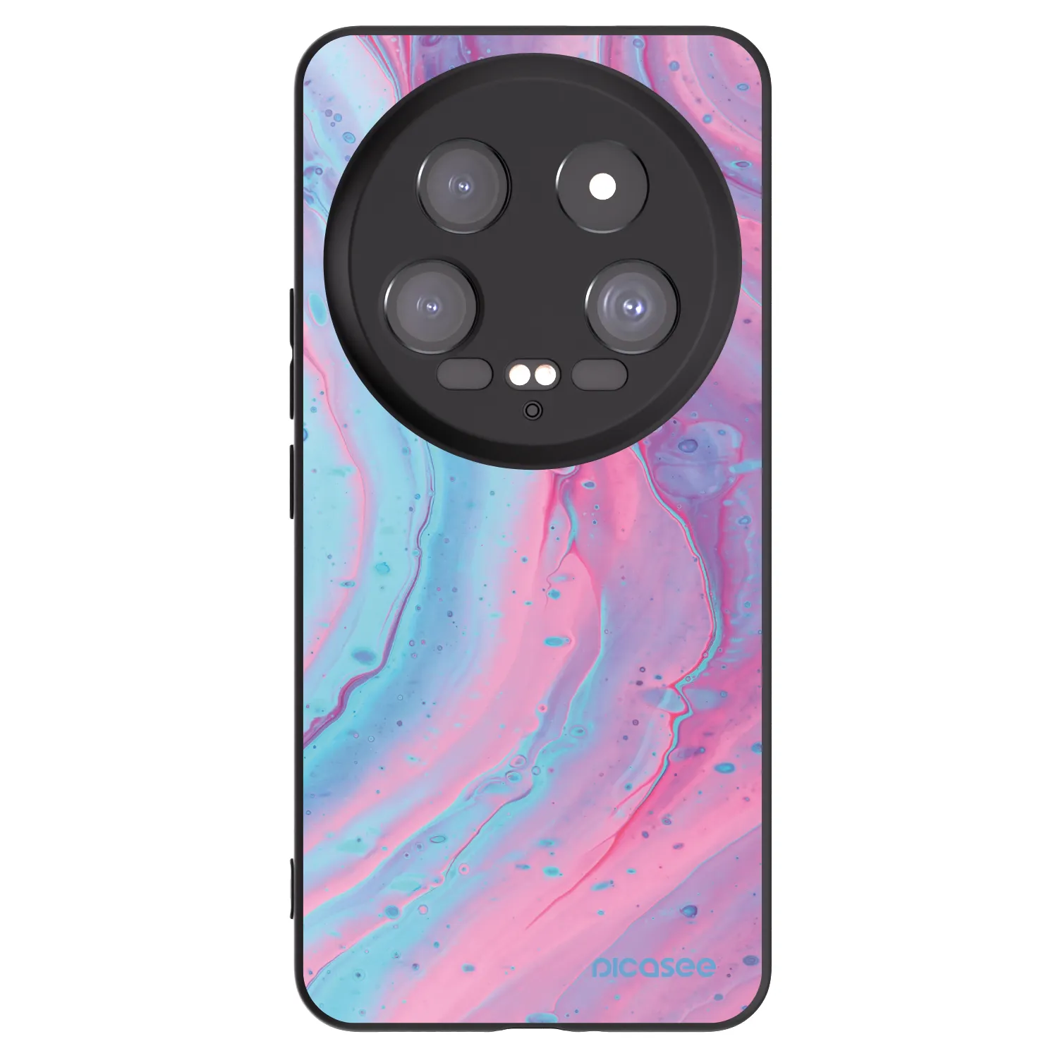 Picasee crna silikonska maskica za Xiaomi 14 Ultra - Pink liquid