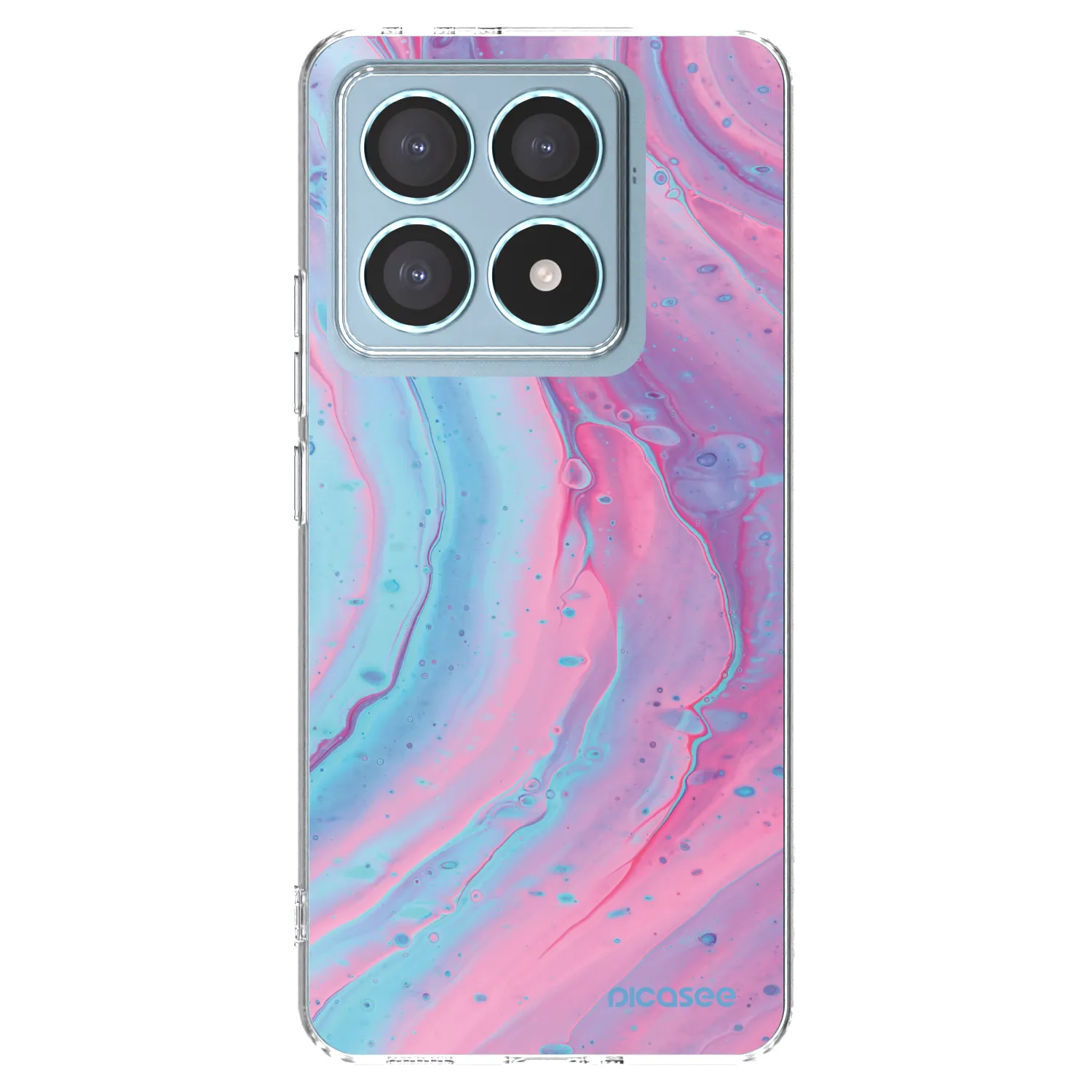 Picasee silikonska prozirna maskica za Xiaomi 14T Pro - Pink liquid