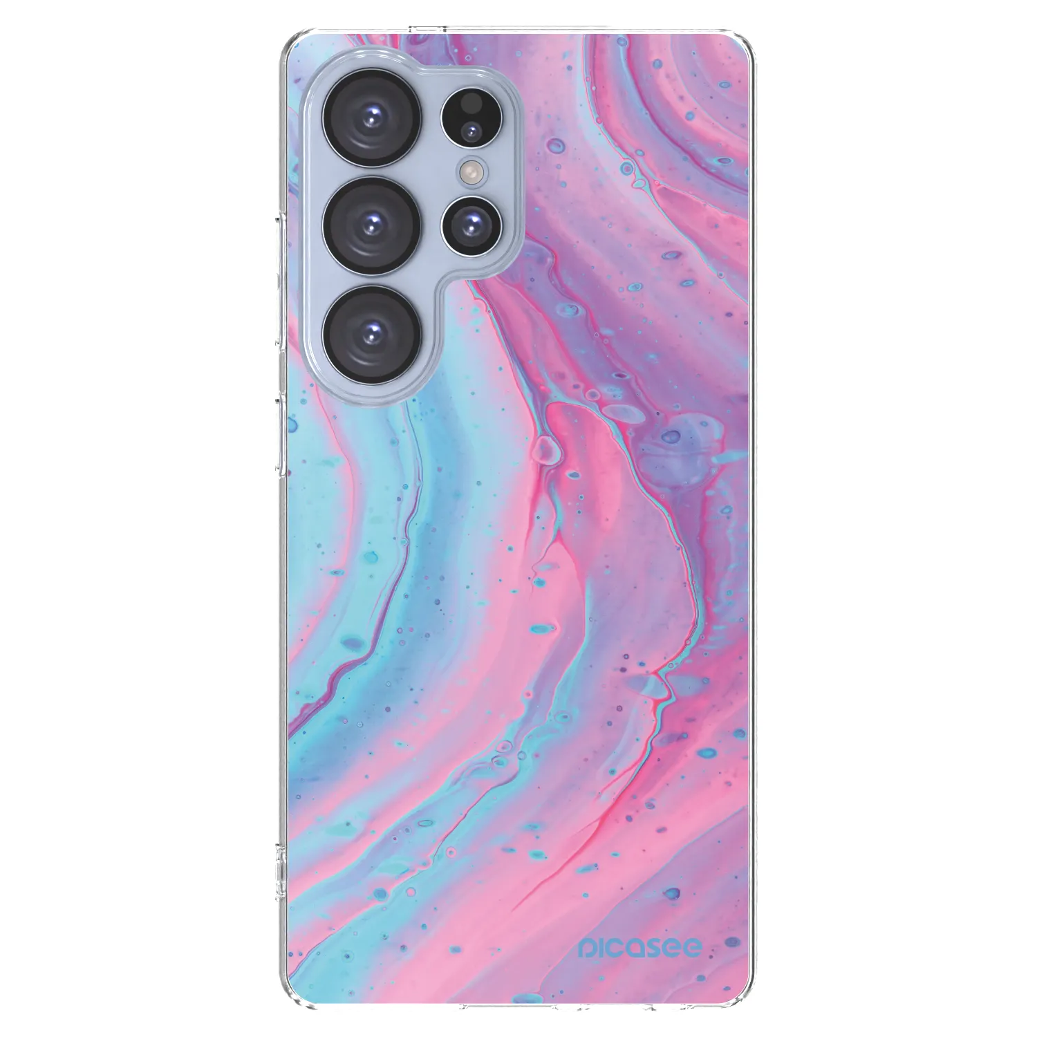 Picasee silikonska prozirna maskica za Samsung Galaxy S25 Ultra 5G - Pink liquid