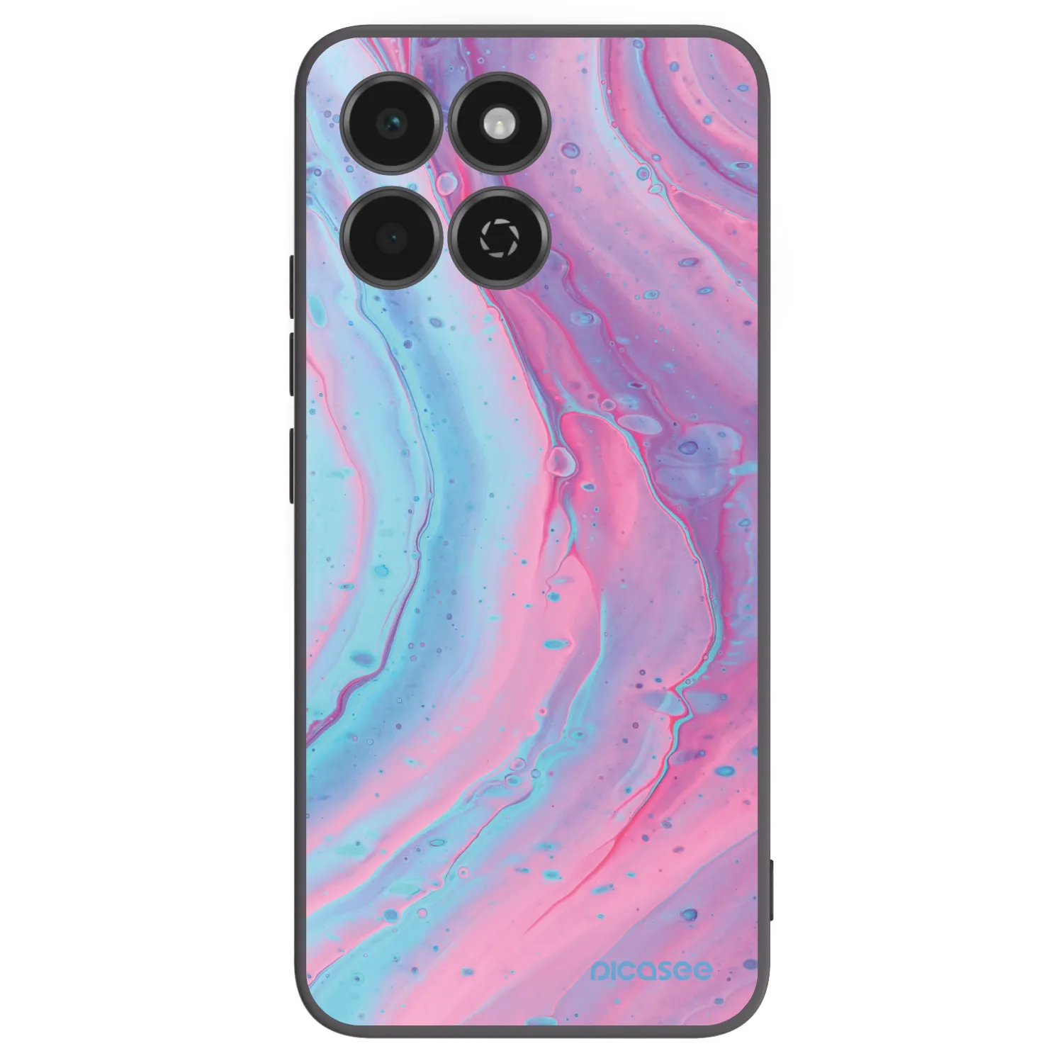 Picasee crna silikonska maskica za Honor 200 Smart 5G - Pink liquid