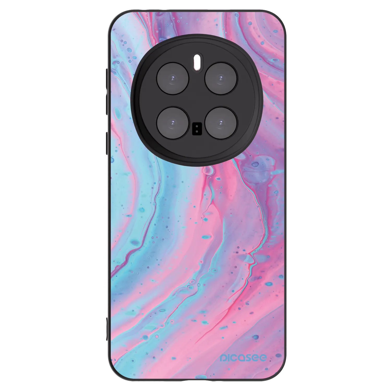 Picasee crna silikonska maskica za Honor Magic7 Pro 5G - Pink liquid