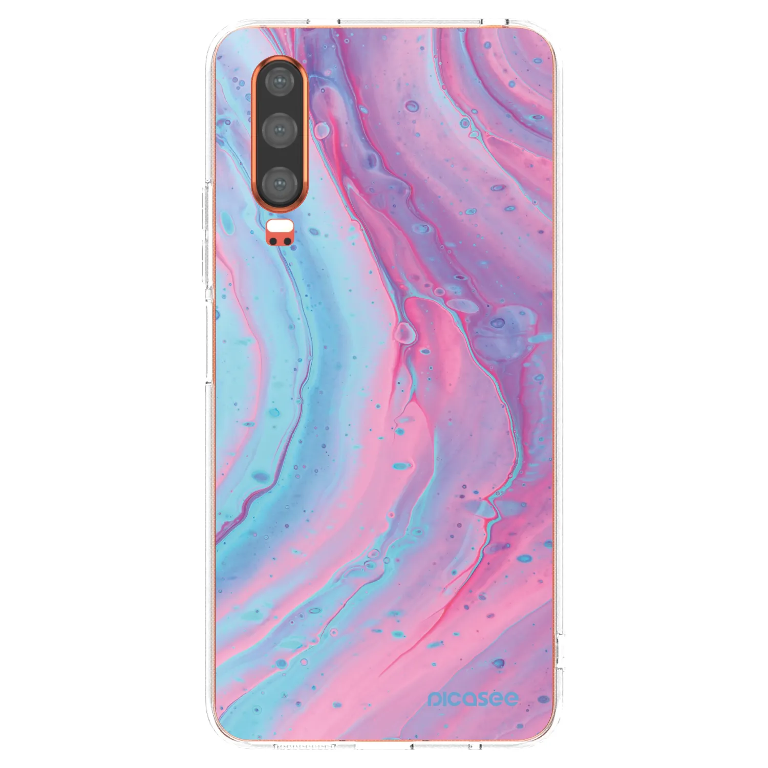 Picasee silikonska prozirna maskica za Huawei P30 - Pink liquid