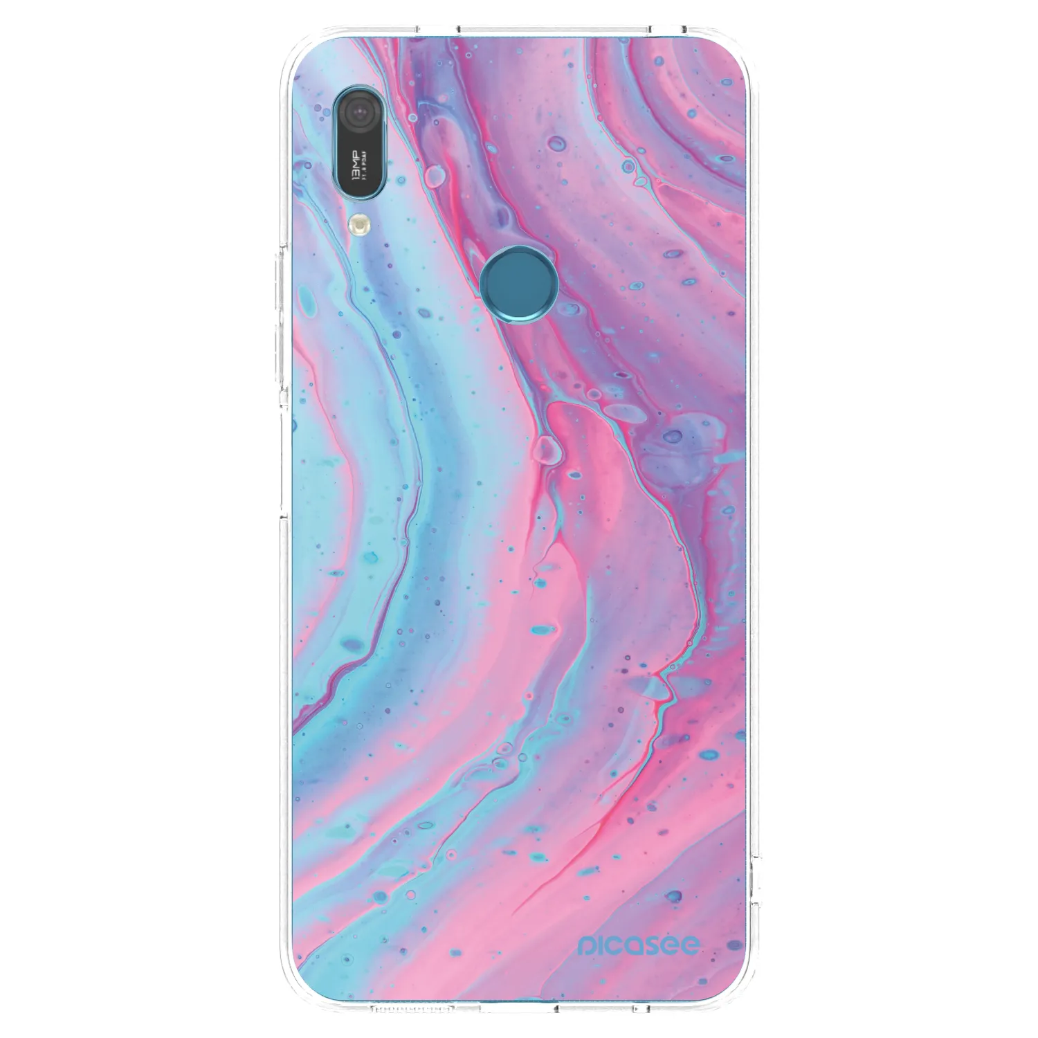 Picasee silikonska prozirna maskica za Huawei Y6 2019 - Pink liquid