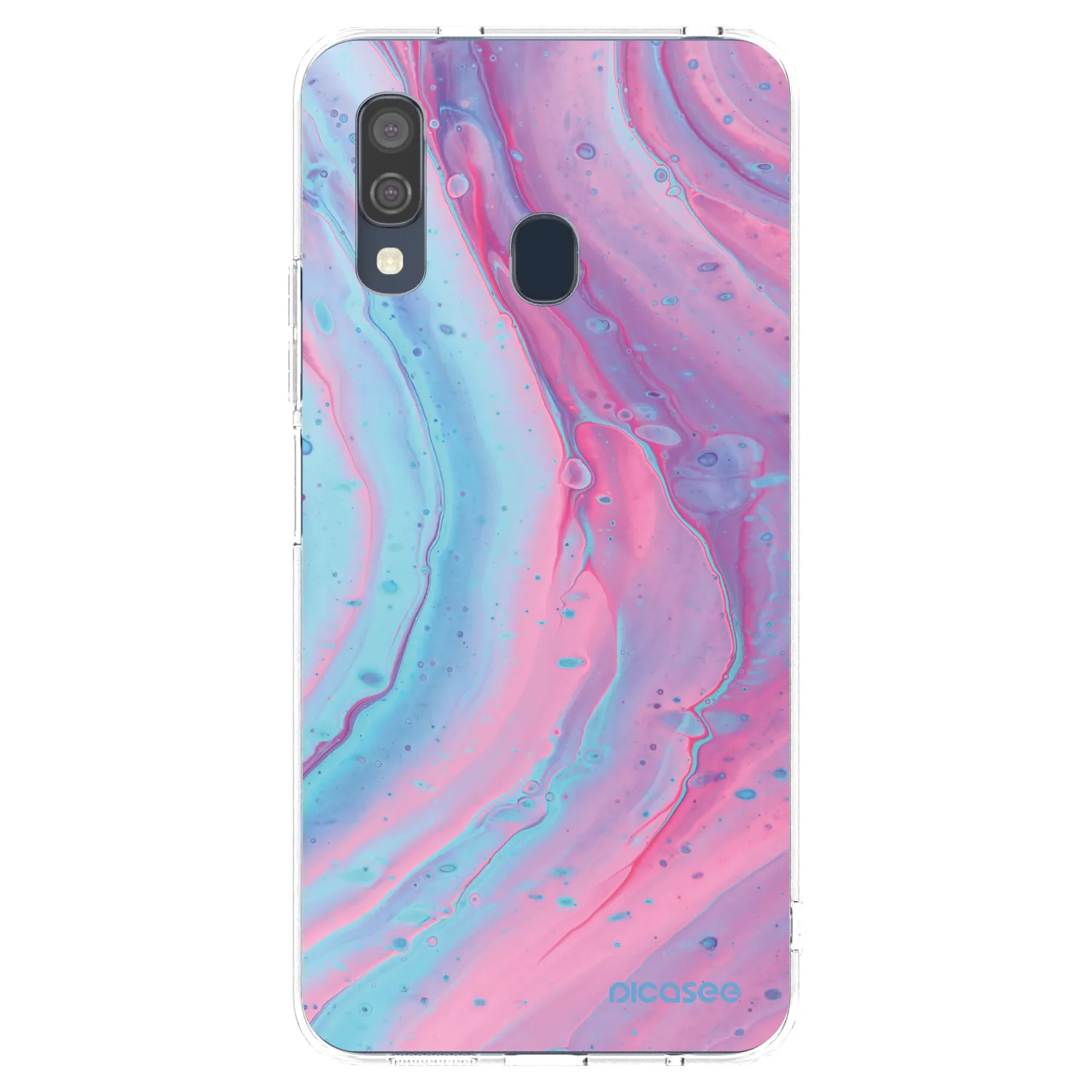 Picasee silikonska prozirna maskica za Samsung Galaxy A40 A405F - Pink liquid