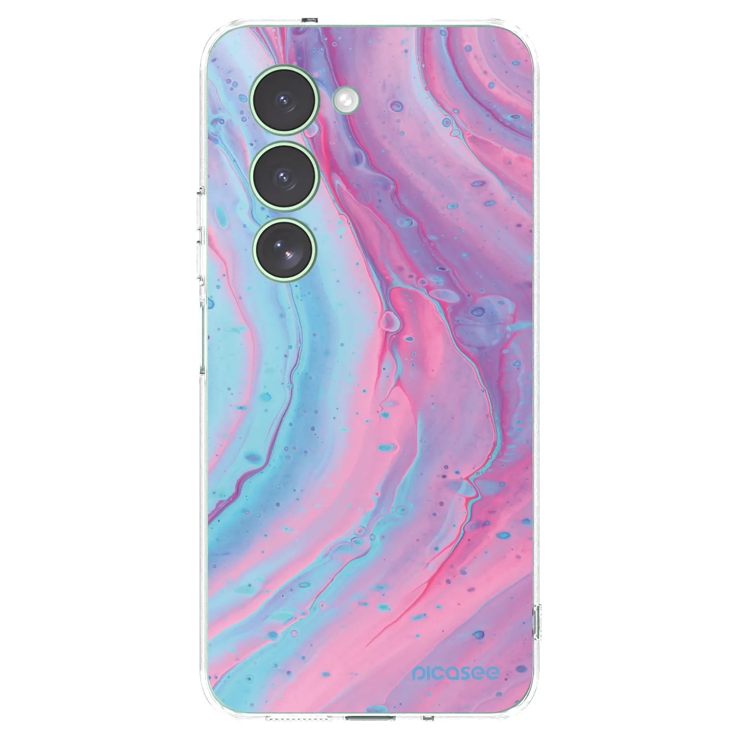 Picasee silikonska prozirna maskica za Xiaomi Redmi 15 5G - Pink liquid
