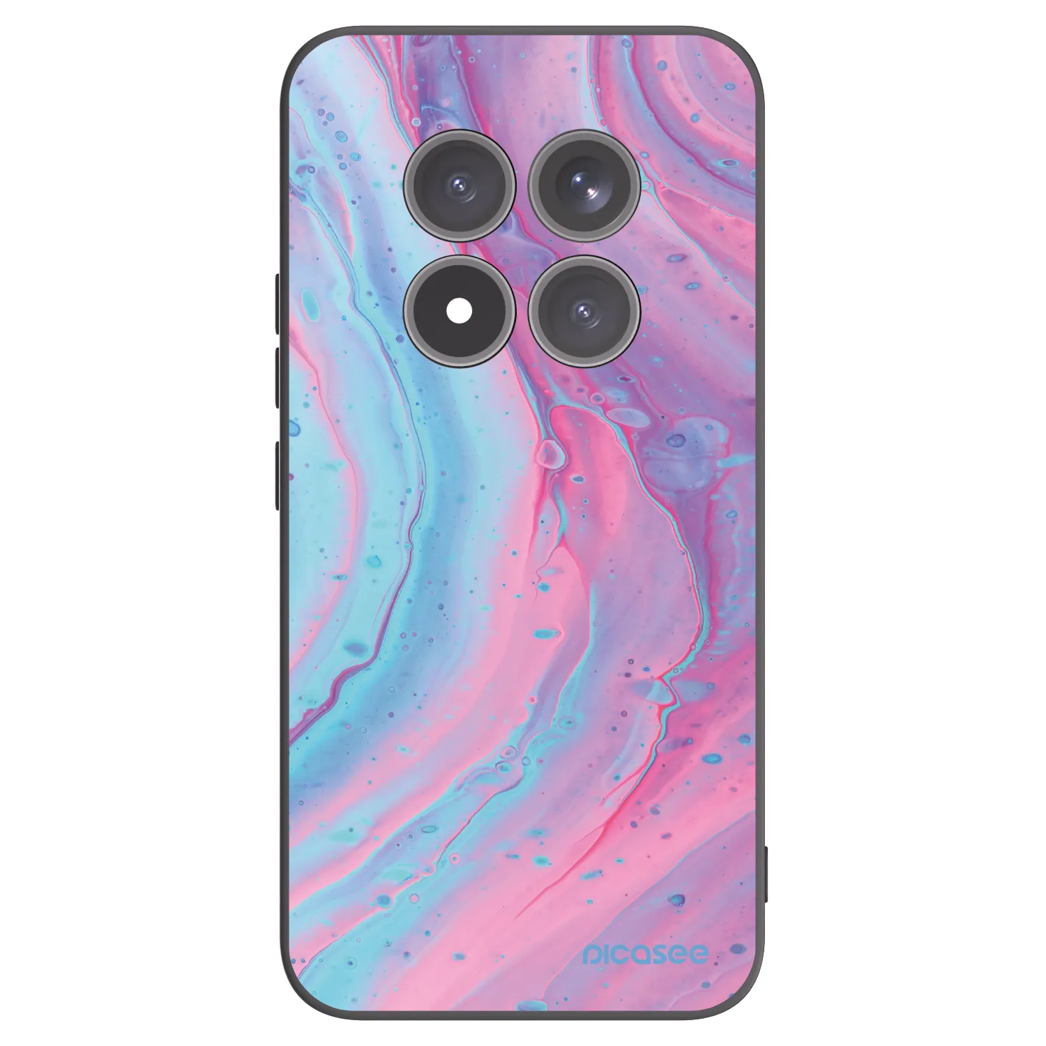 Picasee crna silikonska maskica za Xiaomi Redmi Note 15 Pro+ - Pink liquid