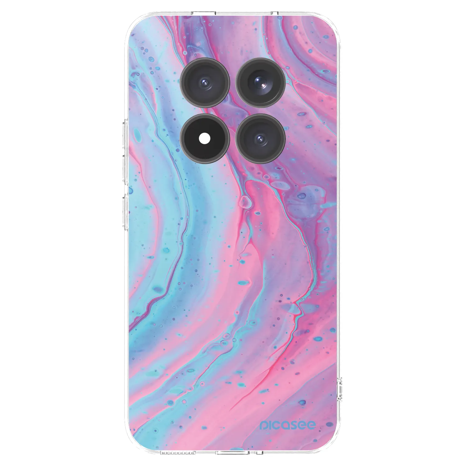 Picasee silikonska prozirna maskica za Xiaomi Redmi Note 15 Pro+ - Pink liquid
