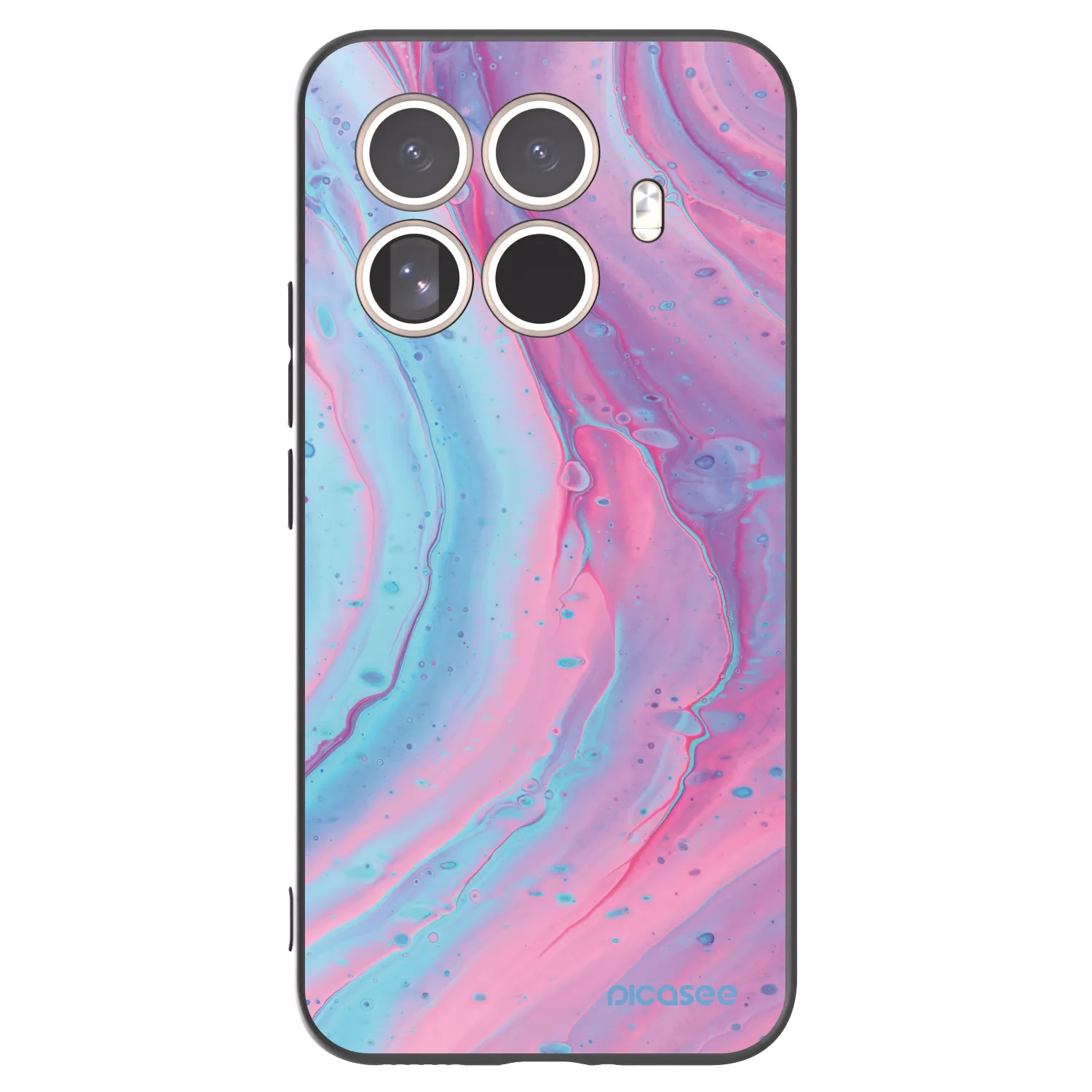 Picasee crna silikonska maskica za Xiaomi 15T Pro - Pink liquid