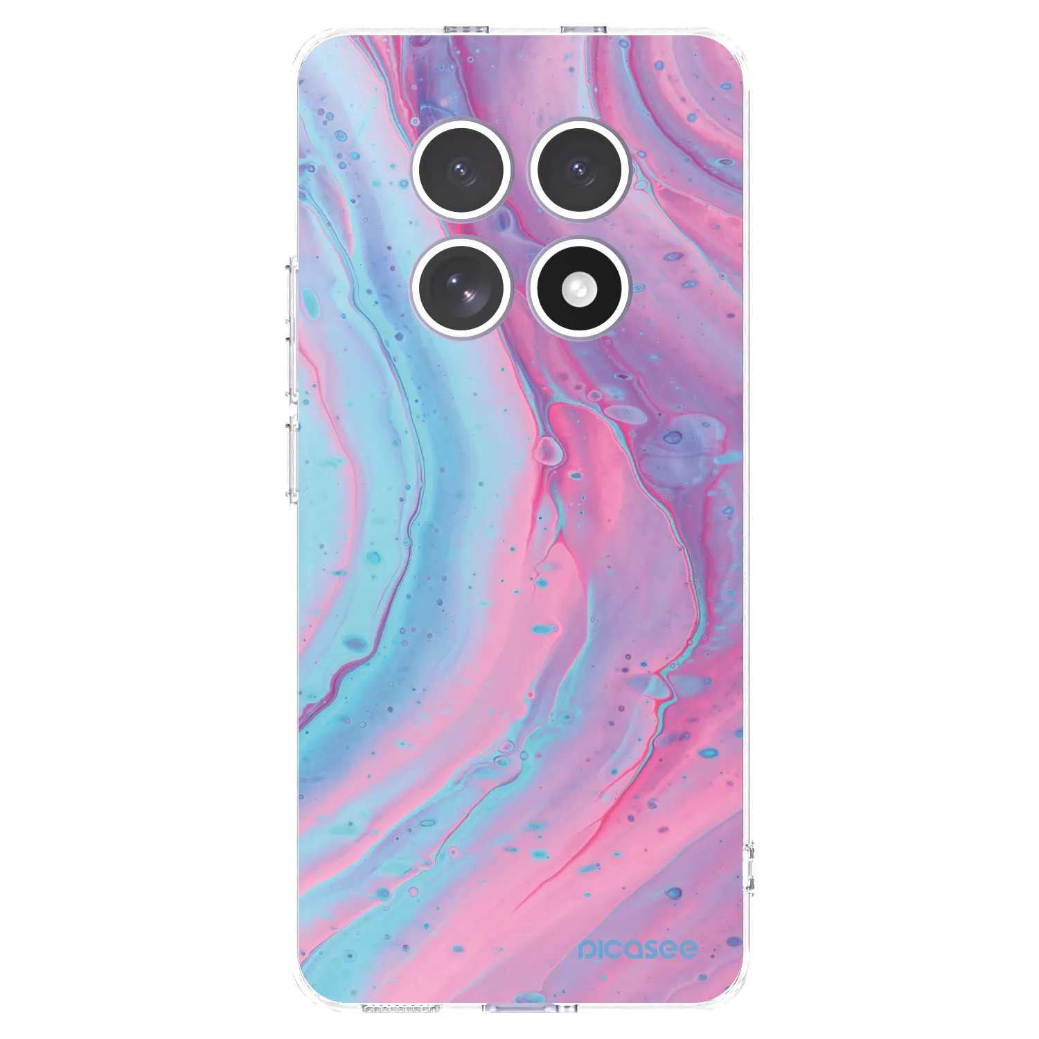 Picasee silikonska prozirna maskica za Xiaomi Redmi Note 15 - Pink liquid