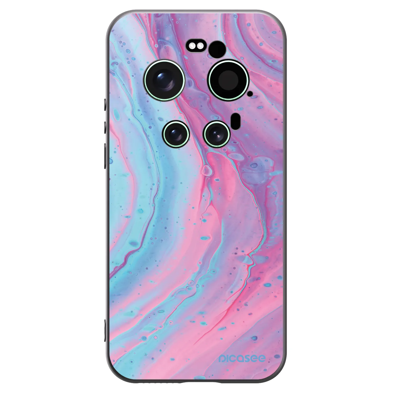 Picasee crna silikonska maskica za Xiaomi 17 Ultra - Pink liquid