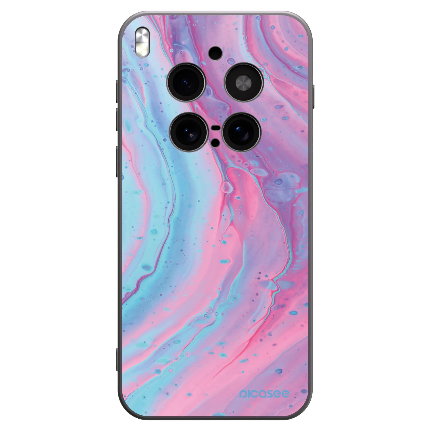 Picasee crna silikonska maskica za Vivo X300 Pro - Pink liquid