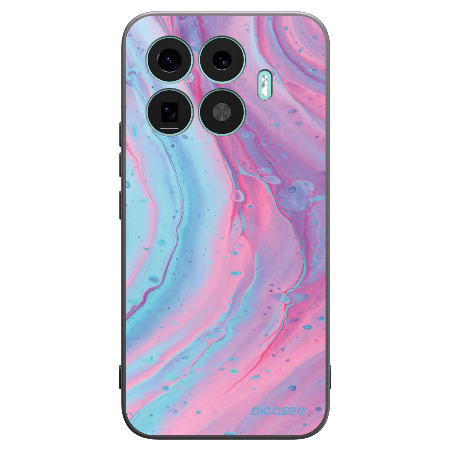 Picasee crna silikonska maskica za Xiaomi 17T Pro - Pink liquid