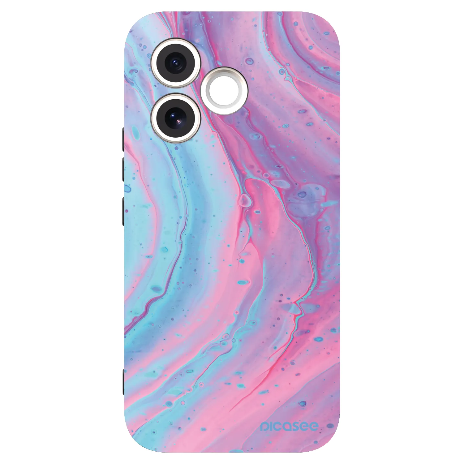 Picasee crna silikonska maskica za Honor 600 Lite - Pink liquid