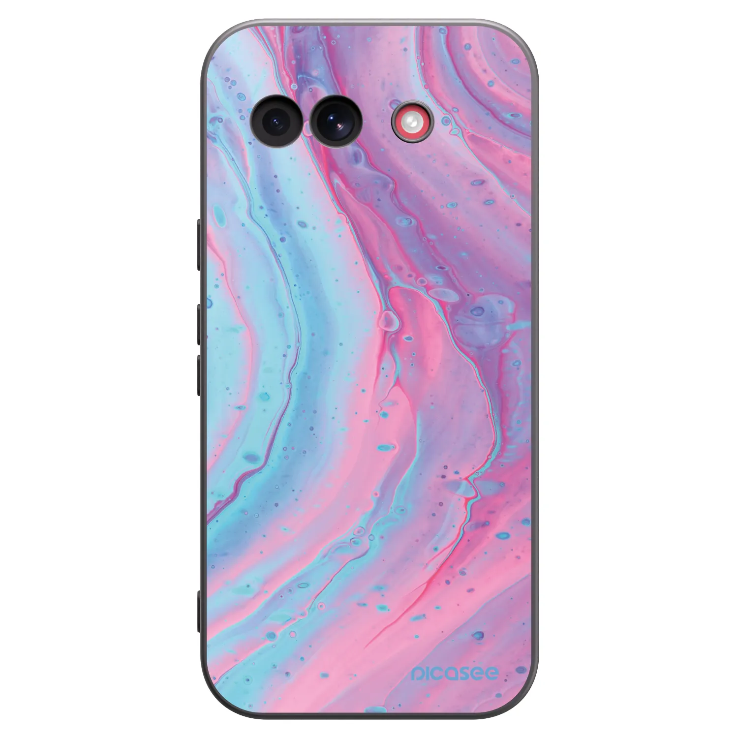 Picasee crna silikonska maskica za Google Pixel 10a - Pink liquid