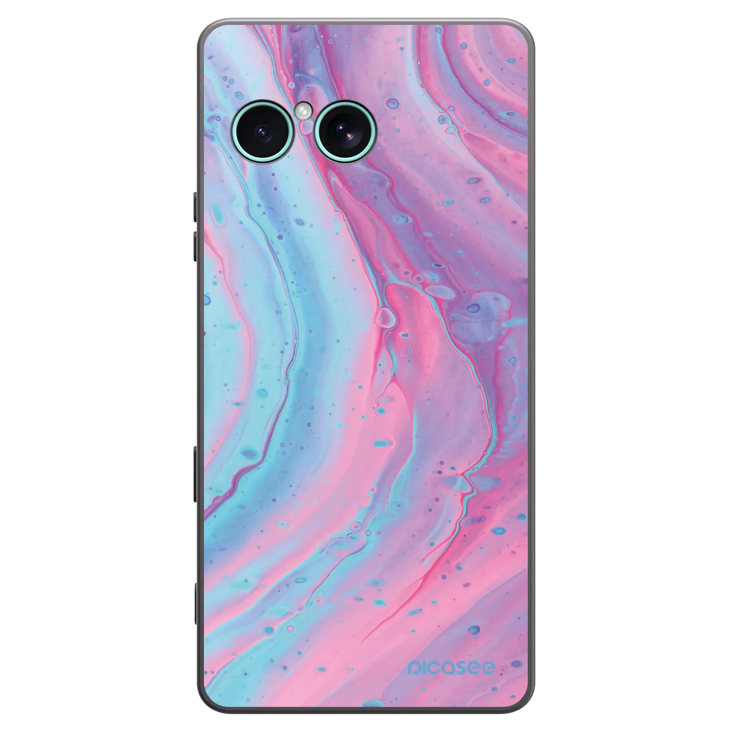 Picasee crna silikonska maskica za Sony Xperia 10 VII - Pink liquid