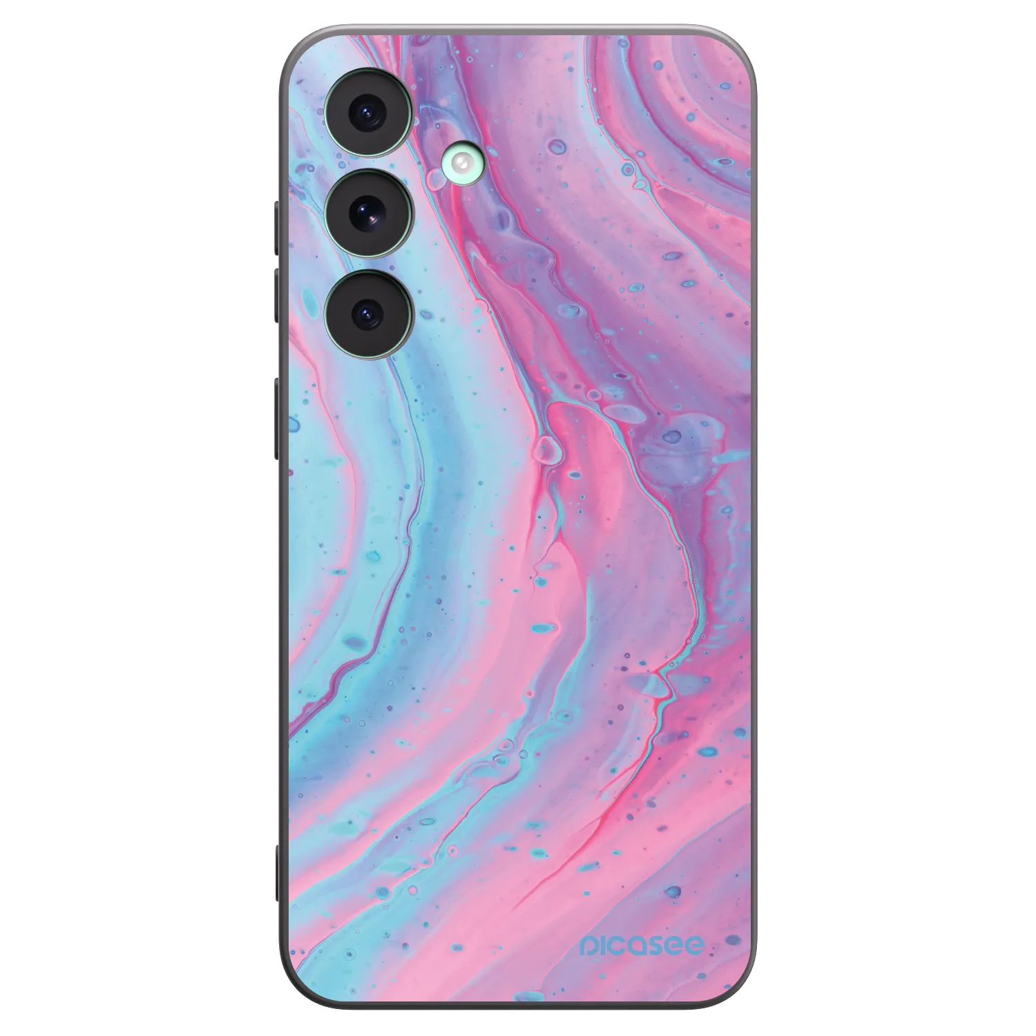 Picasee crna silikonska maskica za Samsung Galaxy S26 FE - Pink liquid
