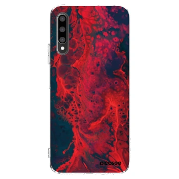 Picasee silikonska prozirna maskica za Honor 9X Pro - Organic red