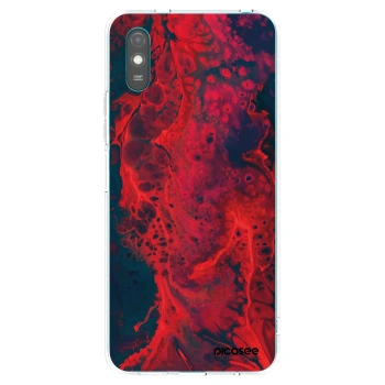 Picasee silikonska prozirna maskica za Xiaomi Redmi 9A - Organic red