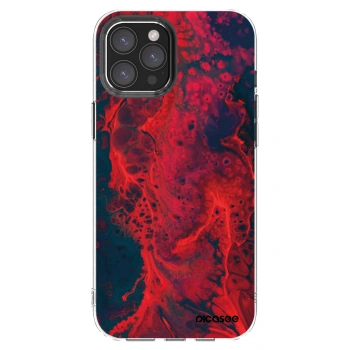 Picasee silikonska prozirna maskica za Apple iPhone 12 Pro Max - Organic red