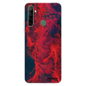 Picasee silikonska prozirna maskica za Realme 6i - Organic red