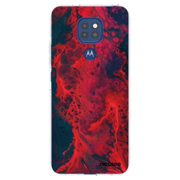Picasee silikonska prozirna maskica za Motorola Moto G9 Play - Organic red