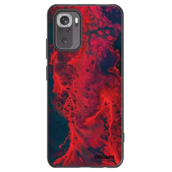 Picasee crna silikonska maskica za Xiaomi Redmi Note 10 - Organic red