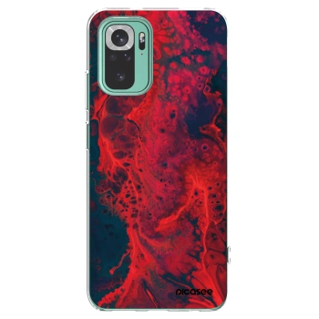 Picasee silikonska prozirna maskica za Xiaomi Redmi Note 10 Pro - Organic red