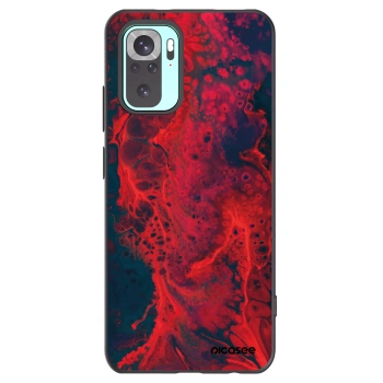 Picasee crna silikonska maskica za Xiaomi Redmi Note 10 Pro - Organic red