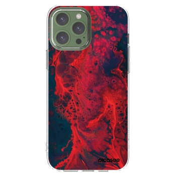 Picasee silikonska prozirna maskica za Apple iPhone 13 Pro Max - Organic red