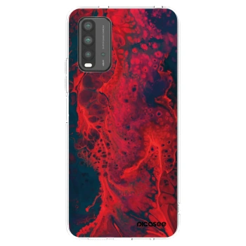 Picasee silikonska prozirna maskica za Xiaomi Redmi 9T - Organic red