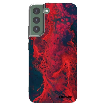 Picasee silikonska prozirna maskica za Samsung Galaxy S22+ 5G - Organic red