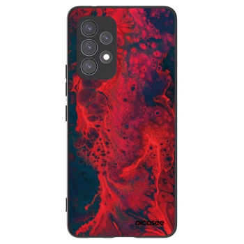 Picasee crna silikonska maskica za Samsung Galaxy A53 5G A536 - Organic red