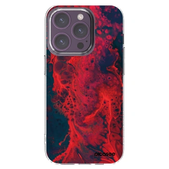 Picasee silikonska prozirna maskica za Apple iPhone 14 Pro - Organic red