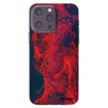 Picasee silikonska prozirna maskica za Apple iPhone 14 Pro Max - Organic red