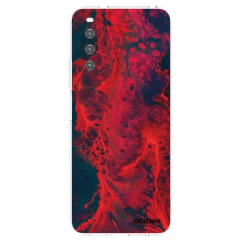 Picasee silikonska prozirna maskica za Sony Xperia 10 IV 5G - Organic red