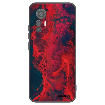 Picasee crna silikonska maskica za Xiaomi 12 Lite - Organic red