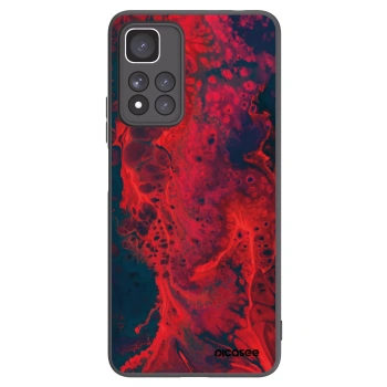Picasee crna silikonska maskica za Xiaomi Redmi Note 11 Pro+ 5G - Organic red