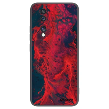 Picasee crna silikonska maskica za Honor 70 - Organic red