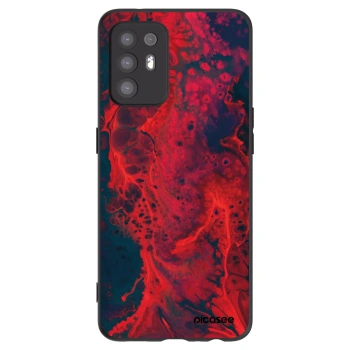 Picasee crna silikonska maskica za OPPO A94 5G - Organic red