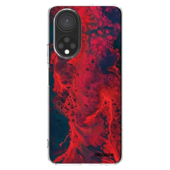 Picasee silikonska prozirna maskica za Honor X7 - Organic red