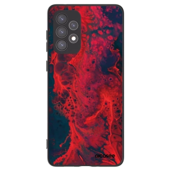 Picasee crna silikonska maskica za Samsung Galaxy A73 5G - Organic red