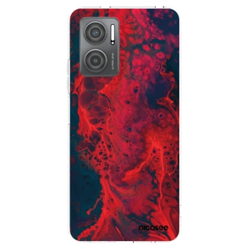 Picasee silikonska prozirna maskica za Xiaomi Redmi 10 5G - Organic red