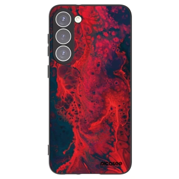 Picasee crna silikonska maskica za Samsung Galaxy S23+ 5G - Organic red