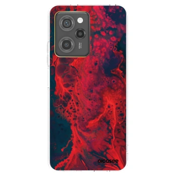 Picasee silikonska prozirna maskica za Xiaomi Poco X5 Pro - Organic red