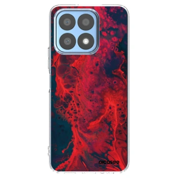 Picasee silikonska prozirna maskica za Honor X8a - Organic red