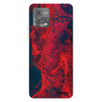 Picasee silikonska prozirna maskica za Motorola Moto G72 - Organic red