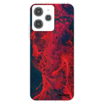 Picasee silikonska prozirna maskica za Xiaomi Redmi 12 4G - Organic red